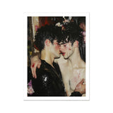 Makeup - Neo-baroque Gay Male Couple Art Print, Intimate Painted Portrait Two People Close Embrace