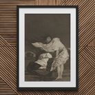 Mala Noche - Francisco De Goya Art Print, 20x30’’ / 51x76cm / Black Frame / 2’’ Matboard, Framed Dark Sepia-toned Print Goya’s Disparate
