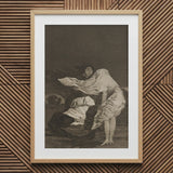 Mala Noche - Francisco De Goya Art Print, 20x30’’ / 51x76cm / Natural Frame / 2’’ Matboard, Framed Goya Decorative Wooden Wall