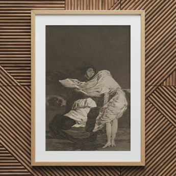 Mala Noche - Francisco De Goya Art Print, 20x30’’ / 51x76cm / Natural Frame / 2’’ Matboard, Framed Goya Decorative Wooden Wall