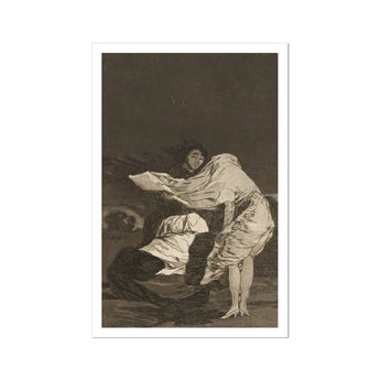 Mala Noche - Francisco De Goya Art Print, Print Goya’s Disparate Femenino (feminine Folly) Woman Dark