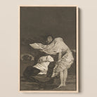 Mala Noche - Francisco De Goya Framed Canvas, 12x18’’ / 31x46cm / Natural Floating Frame, Framed Print Goya’s Witches Sabbath