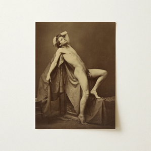 Male Figure in Repose - Gaudenzio Marconi Fine Art Print / Canvas Sepia-toned Photographic Print Nude Male Figure Classical Pose Gaudenzio