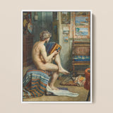 Male Nude with Accordion - Julien Renevier Art Print / Canvas, 12x16’’ / 31x41cm / White Frame, Posters Prints & Visual Artwork, Toby Leon