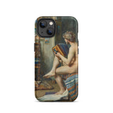 Male Nude with Accordion - Julien Renevier Iphone Case, 13 / Matte, Phone Case Classical Painting