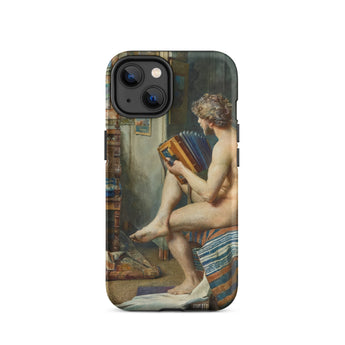 Male Nude with Accordion - Julien Renevier Iphone Case, 14 / Matte, Iphone Case Classical Art
