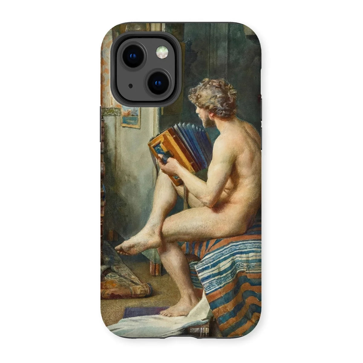 Male Nude with Accordion - Julien Renevier Iphone Case 13 / Matte Mobile Phone Cases