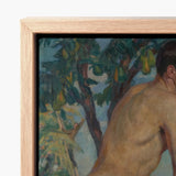 Male Nude Against Background of Orchard - Weiss Wojciech Art Print / Canvas Light Wood-framed Painting Figure Trees Stages, Body Ripened