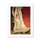 Male Nude Arms Upstretched - William Etty Art Print, Classical Oil Painting Nude Figure Upward White Red