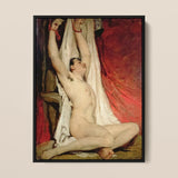 Male Nude Arms Upstretched - William Etty Art Print / Canvas Black-framed Reproduction Painting Lovers John Singer Sargent Nude William