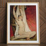 Male Nude Arms Upstretched - William Etty Art Print / Canvas, William Etty Gay, Gay Art Print, Powerful Tableau