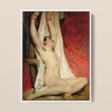 Male Nude Arms Upstretched - William Etty Art Print / Canvas, William Etty Gay, Gay Art Print, Powerful Tableau