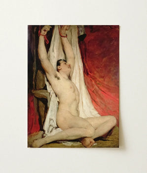 Reproduction Painting Lure John Singer Sargent Nude Male William Etty Gay, Art Print, Powerful Tableau