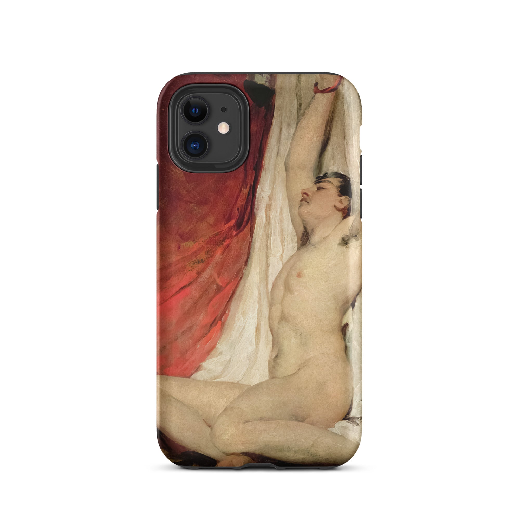 Male Nude Arms Upstretched William Etty Iphone Case, 11 / Matte, Artistic Phone Case