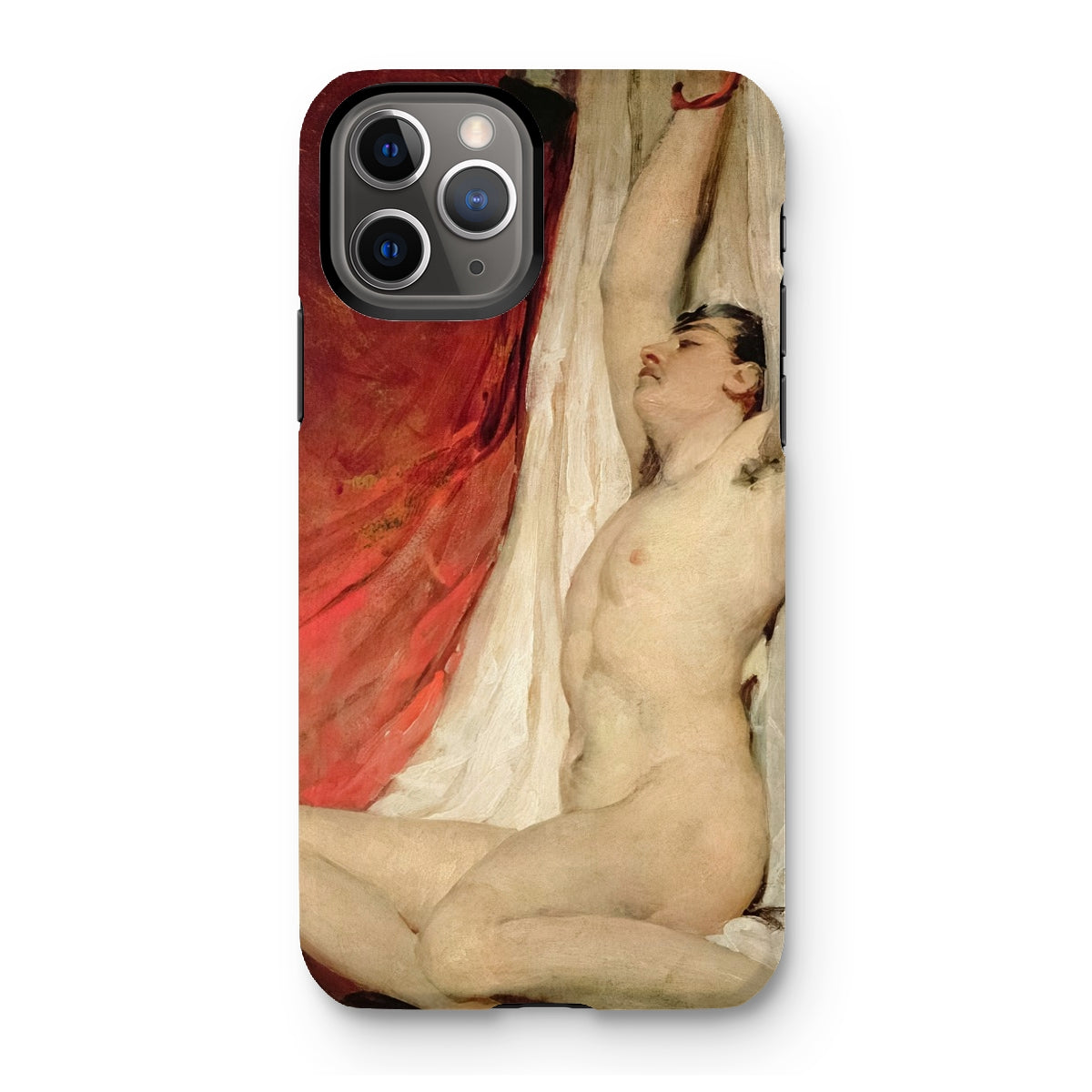 Male Nude Arms Upstretched - William Etty Iphone Case, 11 Pro / Matte, Artistic Phone Case