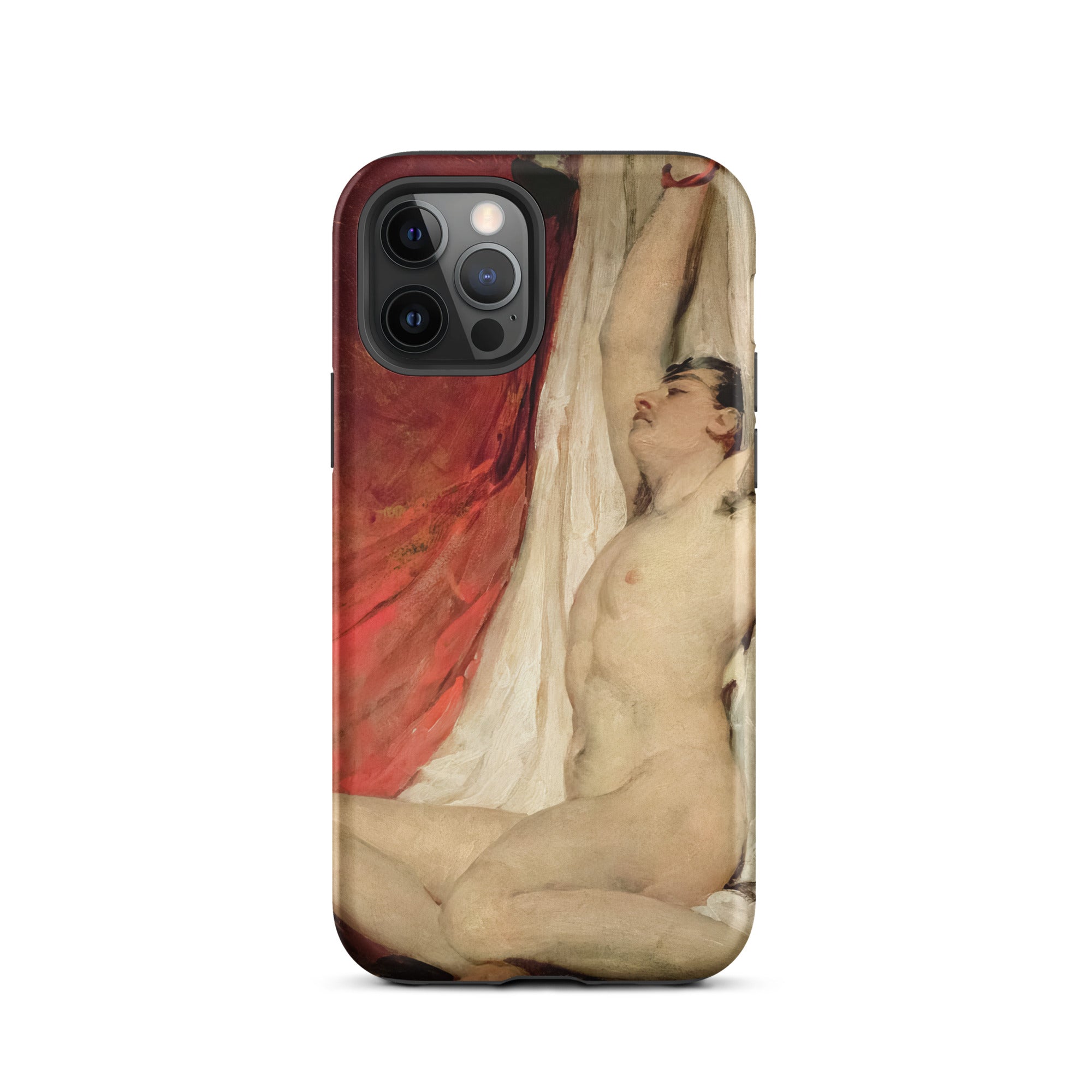 Male Nude Arms Upstretched William Etty Iphone Case, 12 Pro / Matte, Phone Case Nude Male Painting