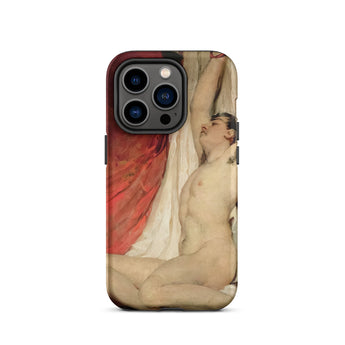 Male Nude Arms Upstretched - William Etty Iphone Case, 14 Pro / Matte, Artistic Phone Case