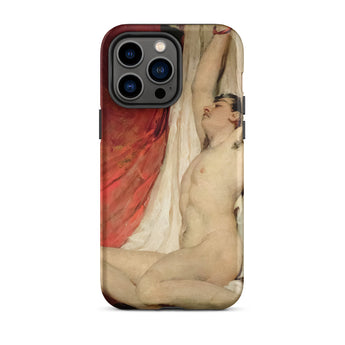 Male Nude Arms Upstretched - William Etty Iphone Case, 14 Pro Max / Matte, Artistic Phone Case