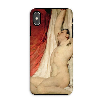 Male Nude Arms Upstretched - William Etty Phone Case Iphone Xs Max / Matte Phone Case Nude Male Figure Fine Art, Iphone