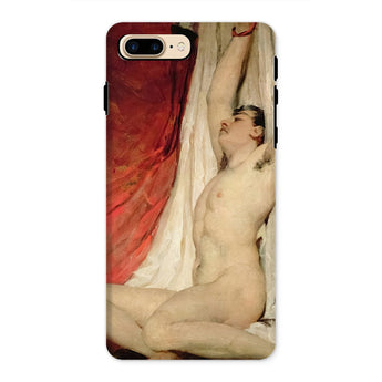 Male Nude Arms Upstretched - William Etty Phone Case Iphone 8 Plus / Matte Phone Case Nude Male Painting Fine Art, Iphone
