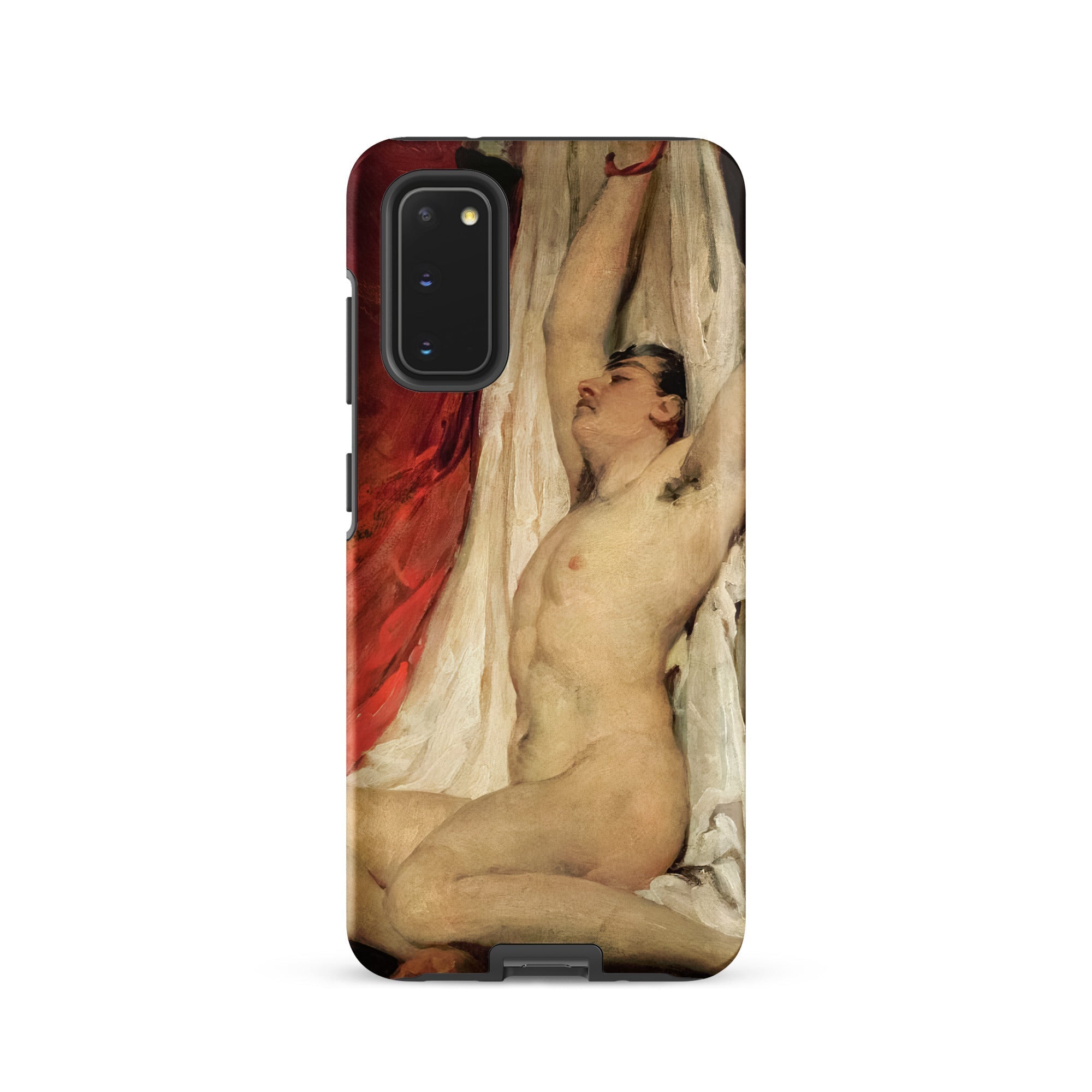Male Nude Arms Upstretched William Etty Samsung Case, Galaxy S20 / Matte, Phone Case Classical Painting Nude Figure