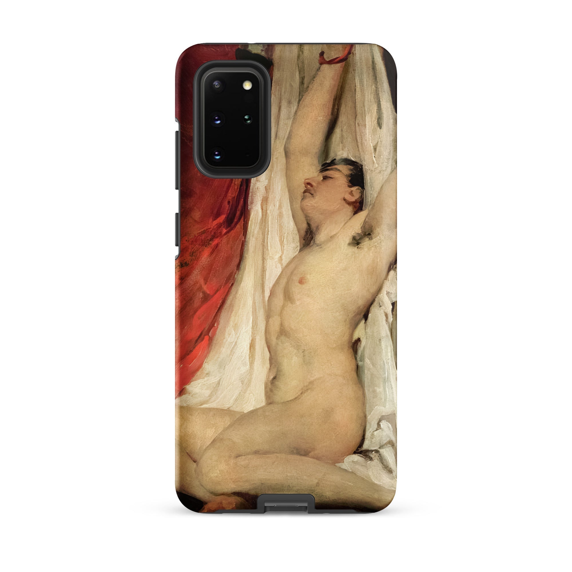 Male Nude Arms Upstretched William Etty Samsung Case, Galaxy S20 Plus / Matte, Phone Case Classical Painting Nude Figure