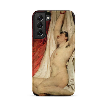 Male Nude Arms Upstretched - William Etty Samsung Case, Galaxy S22 Plus / Matte, Phone Case Classical Painting Male Nude