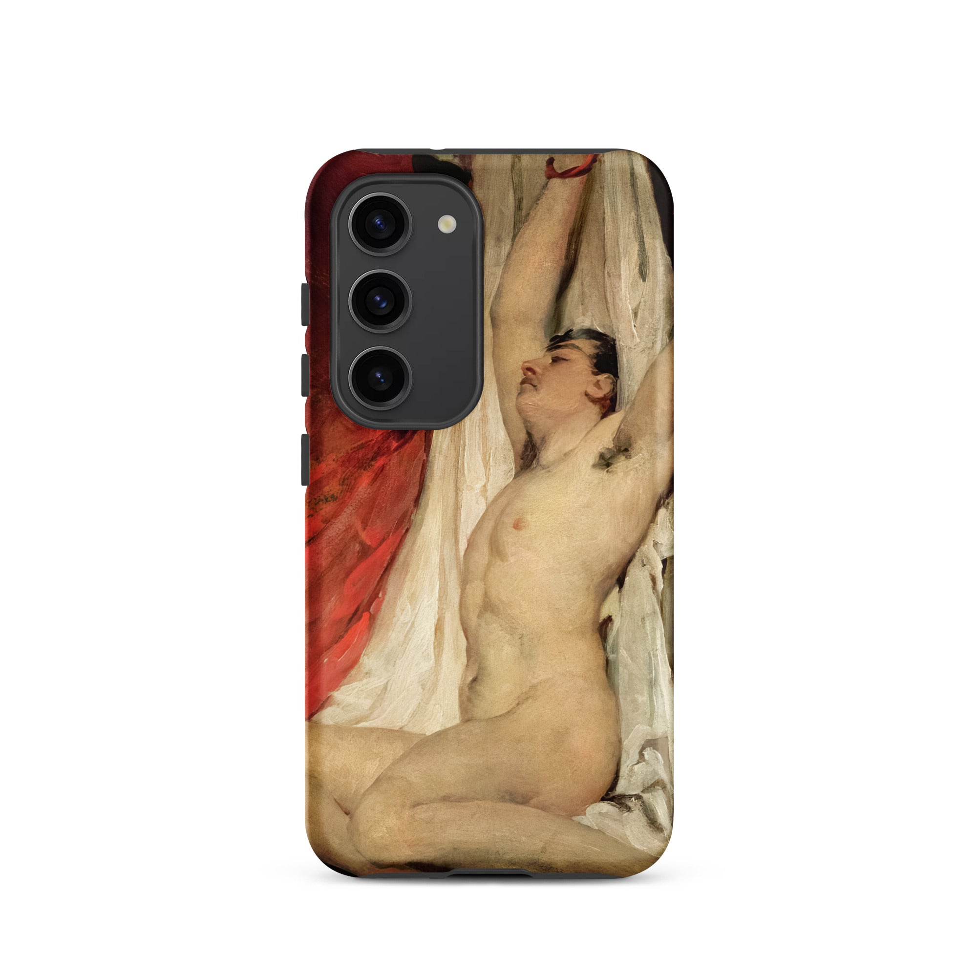 Male Nude Arms Upstretched William Etty Samsung Case, Galaxy S23 / Matte, Phone Case Classical Painting Nude Figure