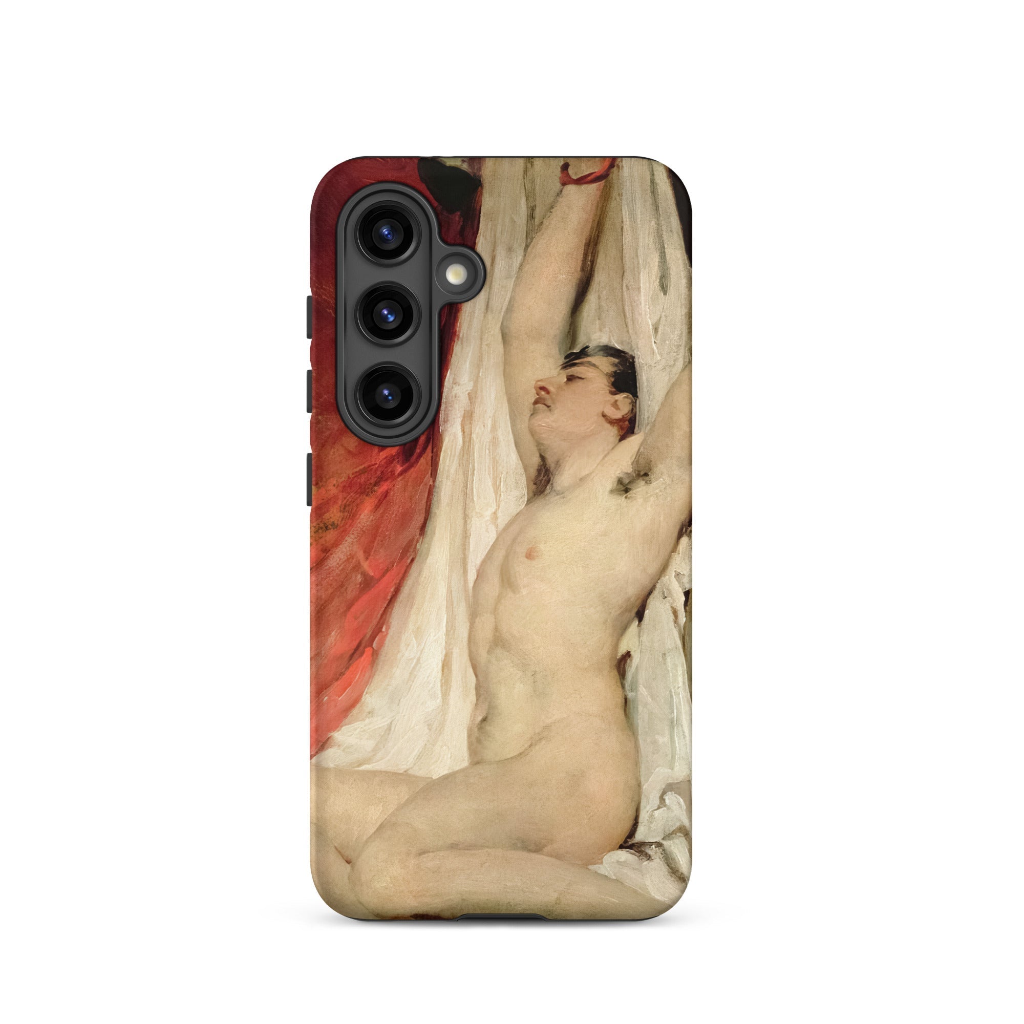 Male Nude Arms Upstretched William Etty Samsung Case, Galaxy S24 / Matte, Phone Case Classical Painting Nude Figure