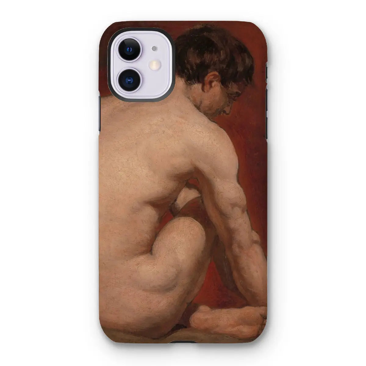 Male Nude from the Back - William Etty Art Iphone Case - 11 / Matte - Mobile Phone Cases - Aesthetic Art