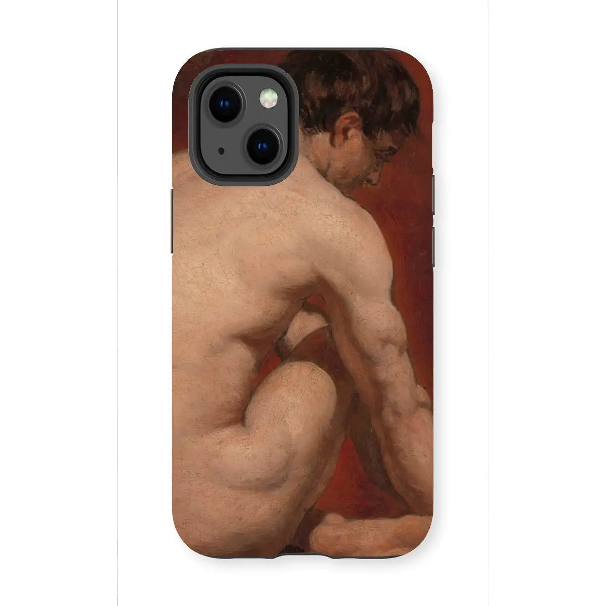 Male Nude from the Back - William Etty Art Iphone Case - 13 Mini / Matte - Mobile Phone Cases - Aesthetic Art