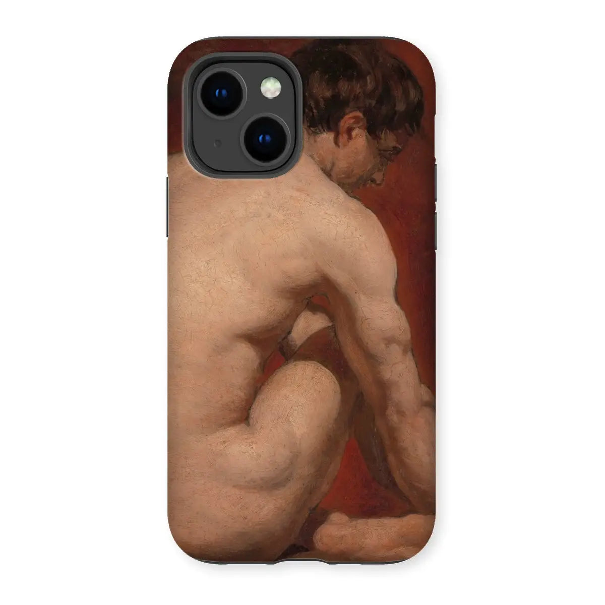 Male Nude from the Back - William Etty Art Iphone Case - 14 / Matte - Mobile Phone Cases - Aesthetic Art