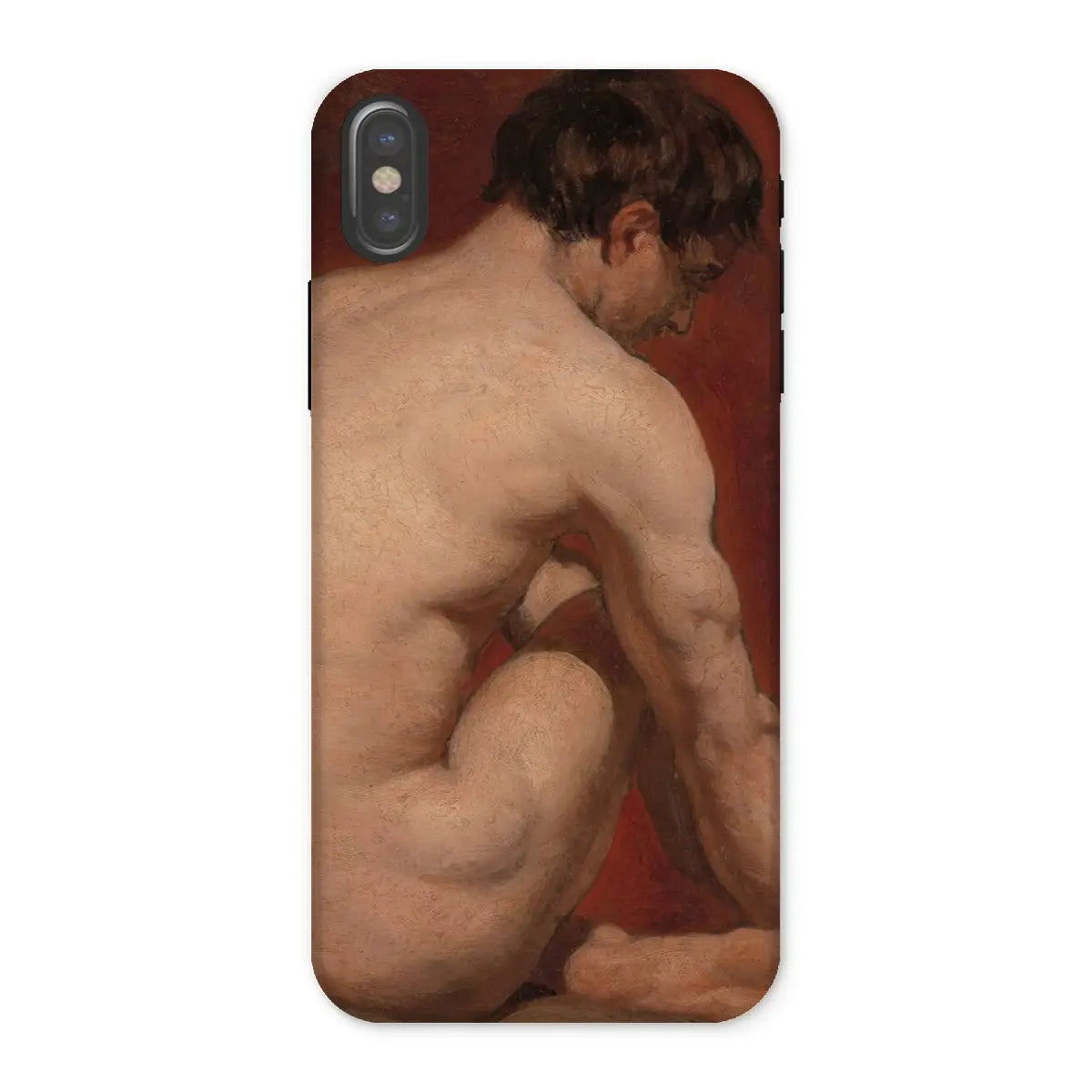 Male Nude from the Back - William Etty Art Iphone Case - x / Matte - Mobile Phone Cases - Aesthetic Art