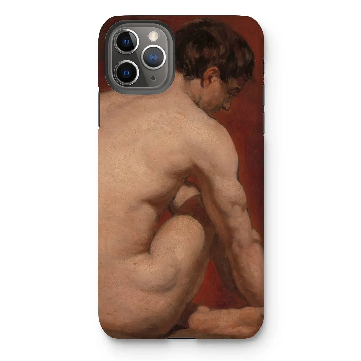 Male Nude from the Back - William Etty Art Iphone Case - 11 Pro Max / Matte - Mobile Phone Cases - Aesthetic Art