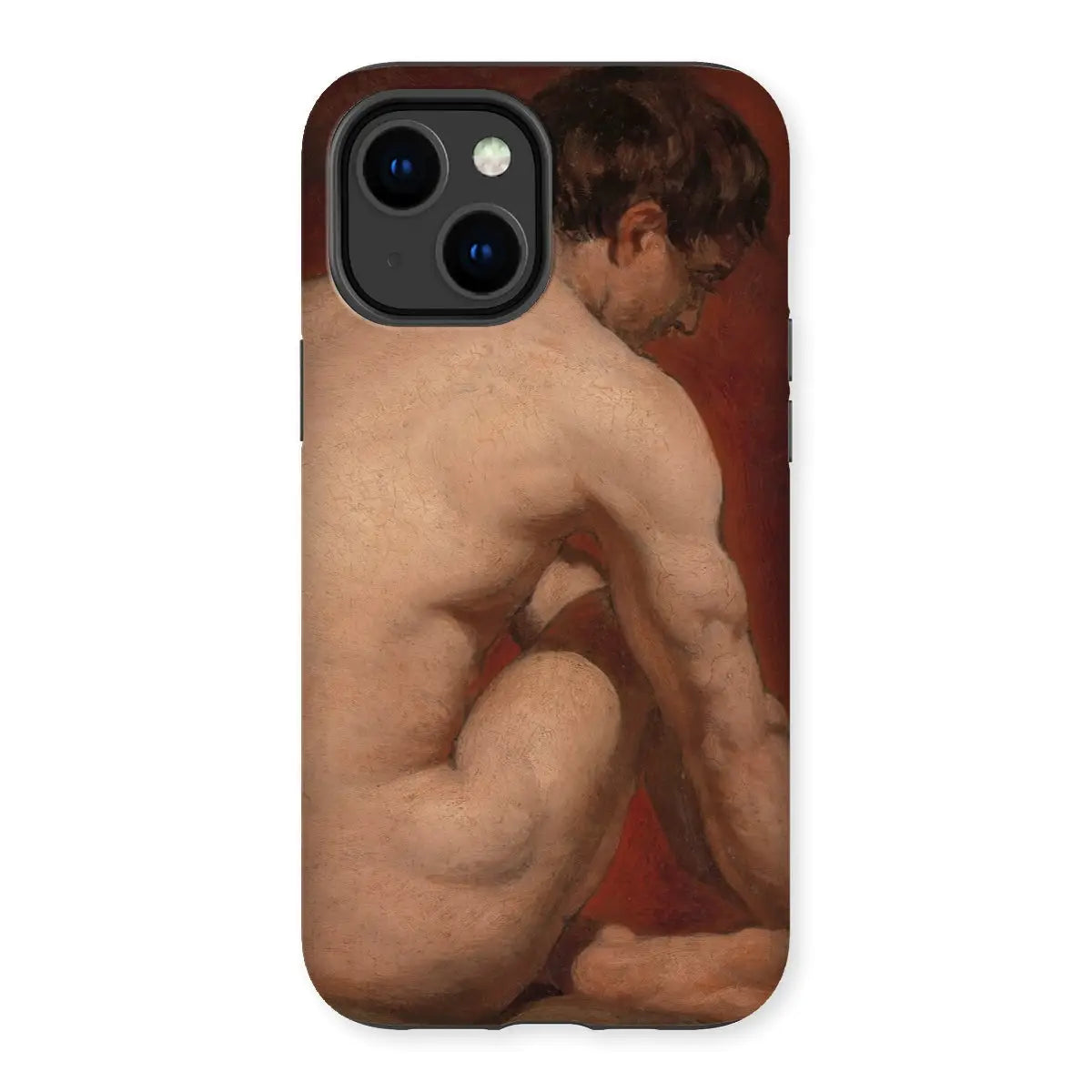 Male Nude from the Back - William Etty Art Iphone Case - 14 Plus / Matte - Mobile Phone Cases - Aesthetic Art