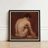 Black-framed Art Print Classical Nude Male Figure Earthy William Etty’s, Etty Gay