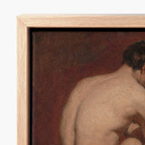 Framed Canvas Print Classical Painting Nude Figure Dark William Etty’s Male, Etty Gay, Art