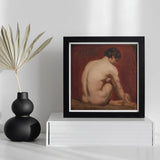 Male Nude from the Back - William Etty Art Print / Canvas Framed Classical Painting Figure Seated Profile Reddish-brown Etty’s, Gay, Prints
