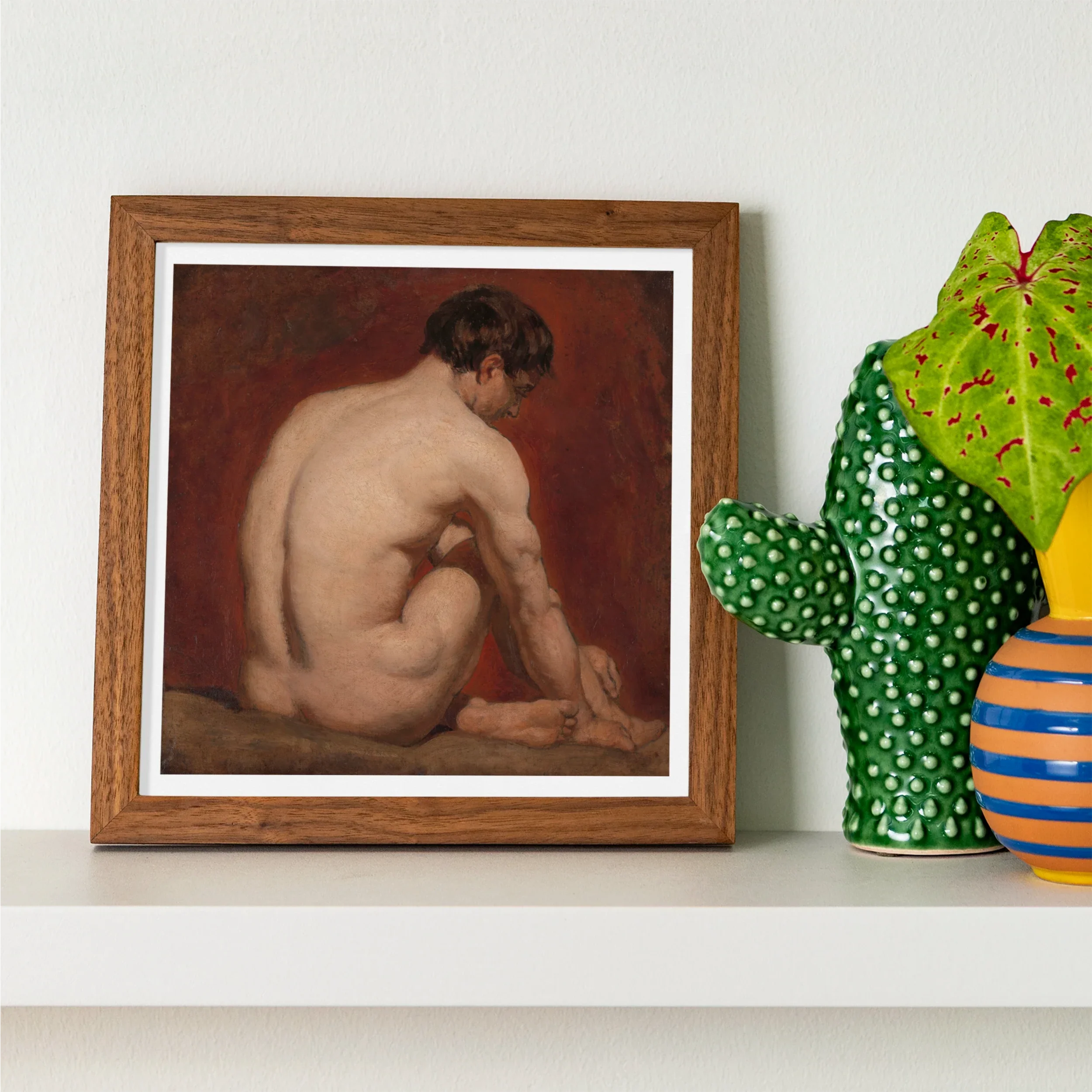 Male Nude from the Back - William Etty Art Print Posters Prints & Visual Artwork