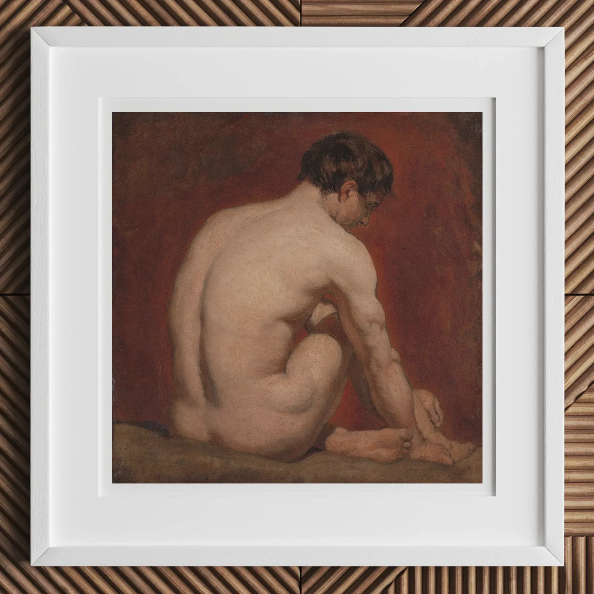 Male Nude from the Back - William Etty Art Print Posters Prints & Visual Artwork