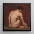 Male Nude from the Back - William Etty Framed Canvas - 28’’x28’’