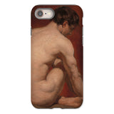 Male Nude from the Back - William Etty Iphone Case, 8 / Matte, Phone Case Classical Painting Nude Male Figure’s