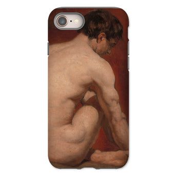 Male Nude from the Back - William Etty Iphone Case, 8 / Matte, Phone Case Classical Painting Nude Male Figure’s