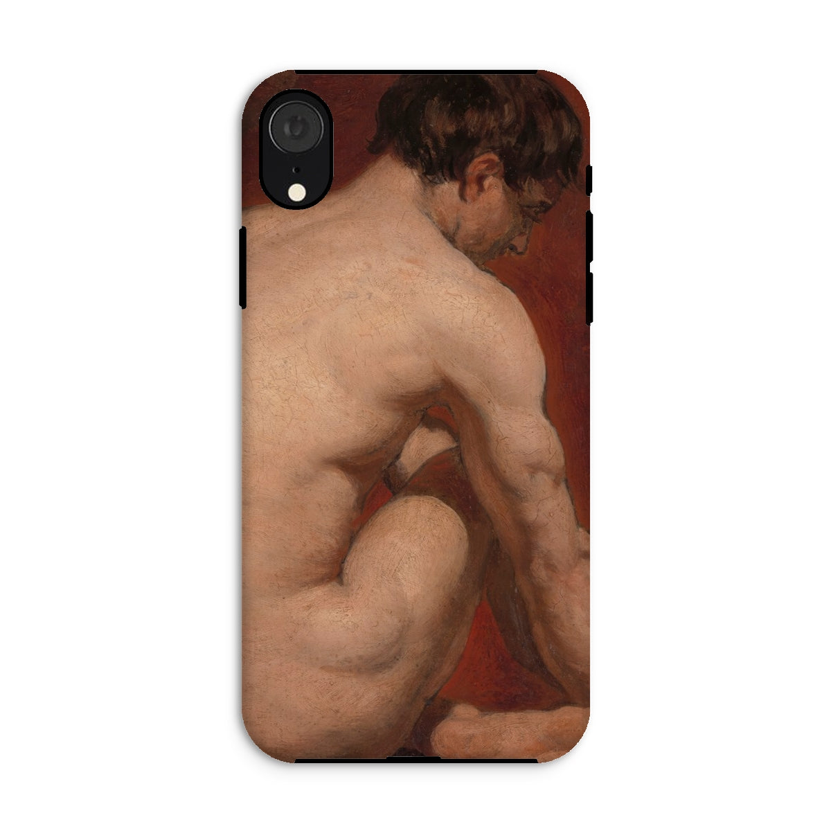 Male Nude from the Back William Etty Iphone Case, Xr / Matte, Phone Case Classical Painting Nude Male Torso