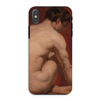 Male Nude from the Back - William Etty Iphone Case, Xs / Matte, Phone Case Classical Painting Nude Male Torso