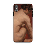 Male Nude from the Back - William Etty Iphone Case, Xs Max / Matte, Phone Case Classical Painting Nude Male Torso