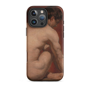 Male Nude from the Back - William Etty Phone Case Iphone 16 Pro Max / Matte Iphone Case Nude Male Figure William Etty, Etty’s Audacious