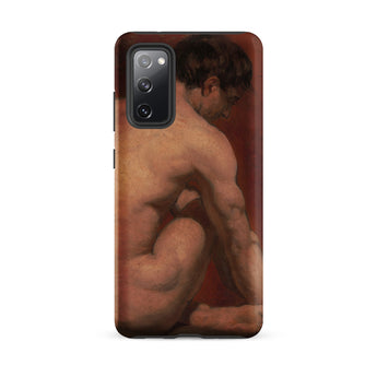 Male Nude from the Back - William Etty Samsung Case, Galaxy S20 Fe / Matte, Phone Case Classical Painting Seated Nude Male Figure
