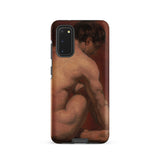 Male Nude from the Back - William Etty Samsung Case, Galaxy S20 / Matte, Smartphone Case Classical Painting Seated Nude Man