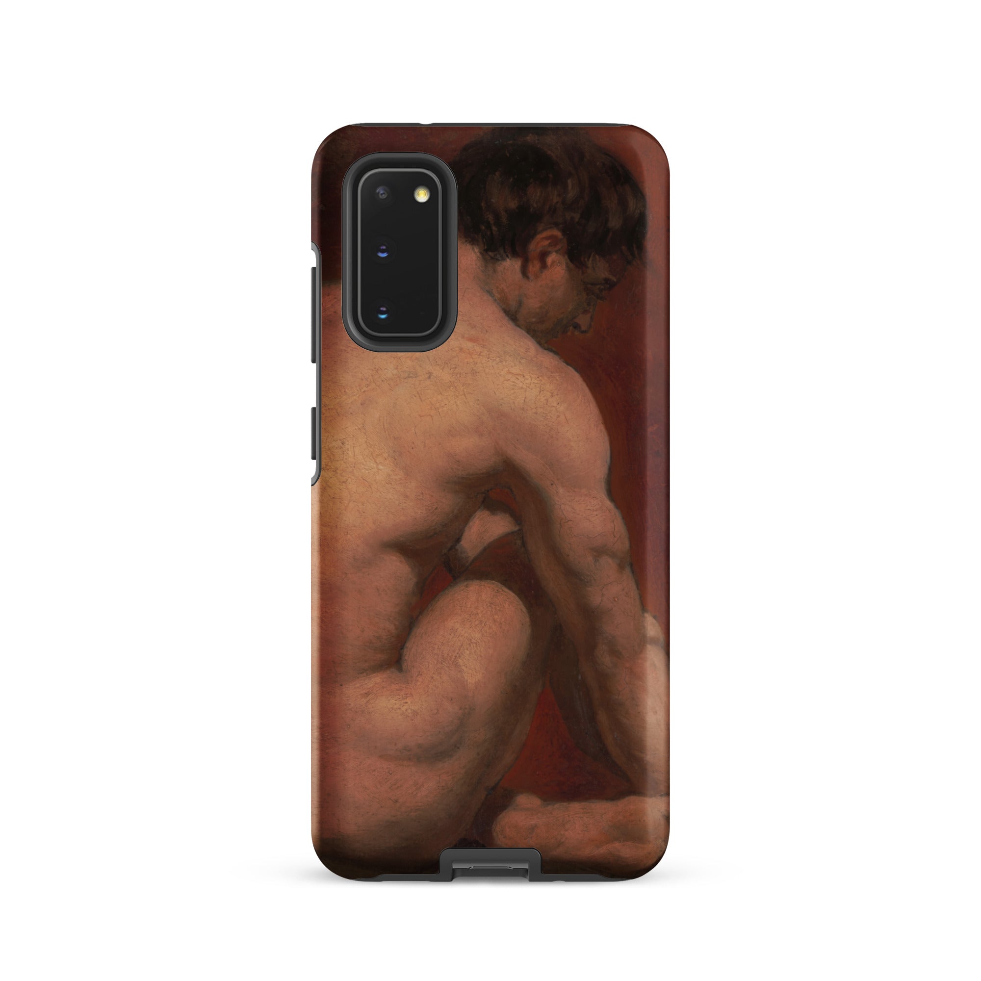 Male Nude from the Back William Etty Samsung Case, Galaxy S20 / Matte, Smartphone Case Classical Painting Seated Nude Man